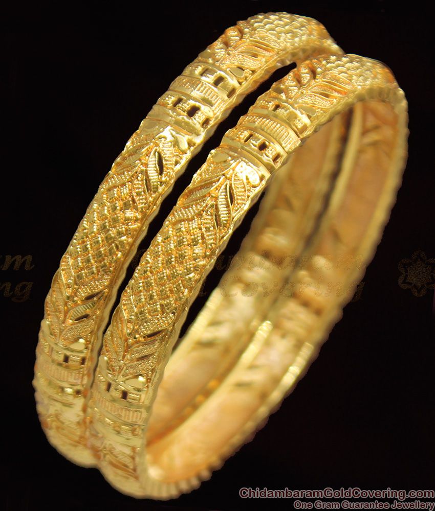 BR1074-2.8 Grand Real Gold Ethnic Bangles Set For Ladies Bridal Design