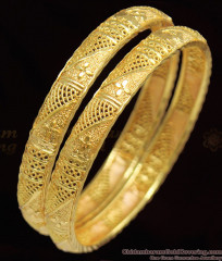 BR1085-2.8 Unique Bridal Design Kerala Traditional Gold Bangle For Marriage BR1085-2.8 Unique Bridal Design Kerala Traditional Gold Bangle For Marriage