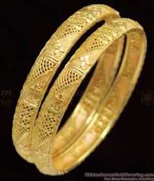 BR1085-2.8 Unique Bridal Design Kerala Traditional Gold Bangle For Marriage BR1085-2.8 Unique Bridal Design Kerala Traditional Gold Bangle For Marriage