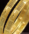 BR1087-2.10 Net Pattern Beautiful Leaf Design Gold Plated Bangle Daily Wear