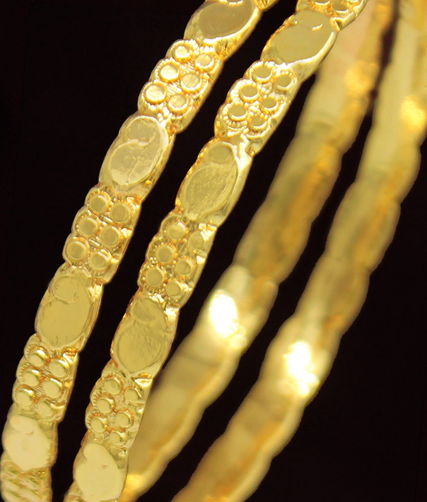 BR1090-2.6 Gold Mango Design Thin South Indian Bangles Collection Daily Use BR1090-2.6 Gold Mango Design Thin South Indian Bangles Collection Daily Use