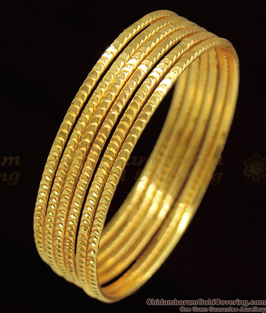 BR1092-2.10 Simple Set Of Six Gold Inspired Traditional Design Bangles Daily Use BR1092-2.10 Simple Set Of Six Gold Inspired Traditional Design Bangles Daily Use
