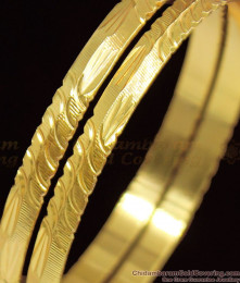 BR1093-2.4 Real Gold Finish Regular Use Bangles Handmade Design