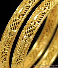 BR1100-2.6 Stunning Leaf Pattern Gold Bangles Special Gift For Girls BR1100-2.6 Stunning Leaf Pattern Gold Bangles Special Gift For Girls