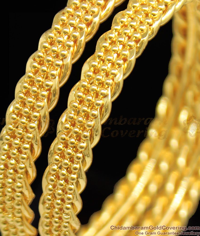 BR1103-2.6 Solid Flower Model Inspiring Gold Bangles Party Wear Collection BR1103-2.6 Solid Flower Model Inspiring Gold Bangles Party Wear Collection
