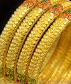 BR1109-2.8 Traditional Flower Model Gold Forming Enamel Bangles Set Of Four