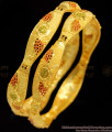 BR1114-2.6 Chidambaram Enamel Forming Gold Bangles Bridal Collection