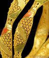 BR1123-2.8 Artistic Enamel Forming Gold Bridal Wear Bangles Collections For Ladies