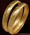 BR1133-2.6 South Indian Traditional Design Thick Kappu Plain Design Bangles For Womens