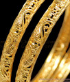 BR1140-2.8 Thin Swan Design Gold Pattern Bangles Traditional Model For Home Use