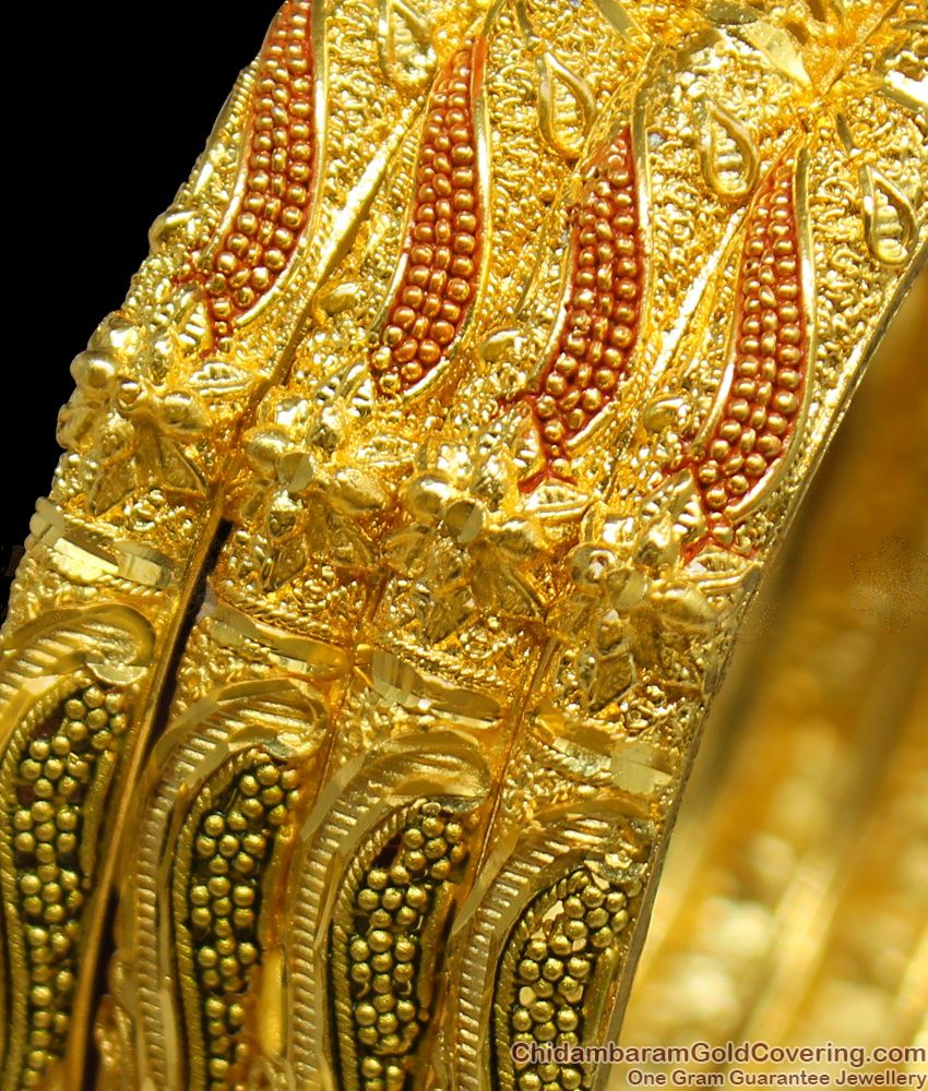 BR1142-2.8 Set Of Four Real Gold Forming Bangles Bridal Jewelry Collection Online