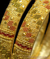 BR1147-2.6 Broad Kada Model Enamel Gold Forming Bridal Collection Bangles