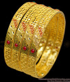 BR1148-2.8 Multi Color Beads Gold Forming Bridal Collection Set Of Four Bangles