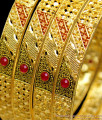 BR1148-2.8 Multi Color Beads Gold Forming Bridal Collection Set Of Four Bangles