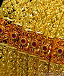 BR1149-2.10 Beautiful Peacock Pattern Gold Forming Bridal Wear Bangles Set Of Six