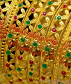 BR1152-2.6 Set Of Six Peacock Pattern Gold Forming Bangles For Marriage Functions