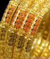BR1155-2.8 Admiring Set Of Four Forming Gold Bridal Bangles Jewelry For Marriage
