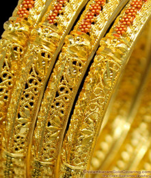 BR1156-2.6 Tremendous Gold Forming Enamel Model Bangles For Ladies 