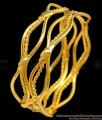 BR1168-2.6 Fancy Design Curvy Gold Plated Bangles Party Wear Jewelry