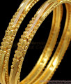 BR1172-2.6 Unique Square Pattern Gold Plated Handmade Design Bangles
