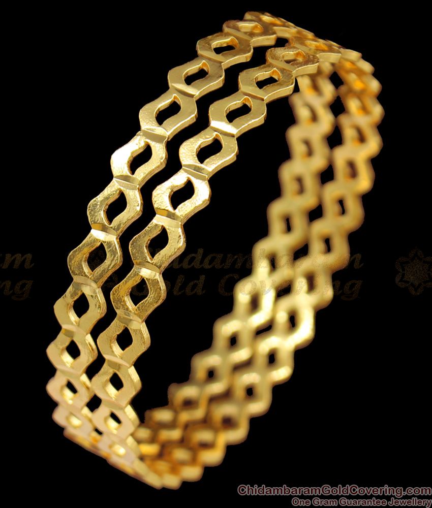 BR1177-2.8 New Fashion Fancy Design Plain Gold Bangles For Ladies  