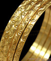 BR1183-2.4 Thin Gajulu Model Gold Bangles Set Of Four 