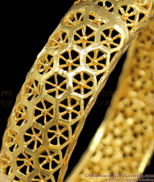 BR1185-2.4 Single Piece Broad Gold Bridal Bangle Fancy Accessories For Ladies BR1185-2.4 Single Piece Broad Gold Bridal Bangle Fancy Accessories For Ladies