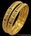 BR1186-2.6 South Indian Trendy Pattern Gold Plated Set Bangles Design