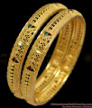 BR1186-2.8 South Indian Trendy Pattern Gold Plated Set Bangles Design