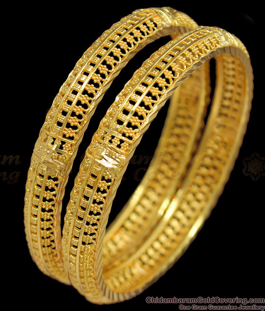 BR1188-2.8 Bridal Design Light Weight Gold Plated Set Bangles Collection For Marriage