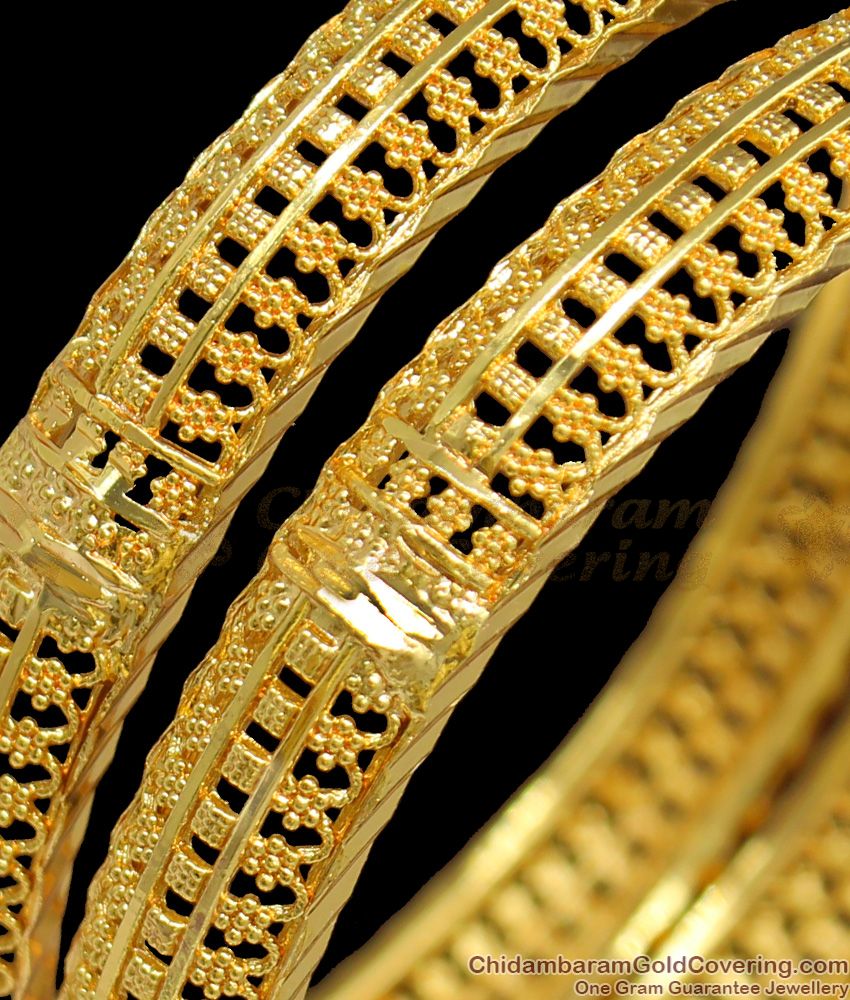 BR1188-2.8 Bridal Design Light Weight Gold Plated Set Bangles Collection For Marriage