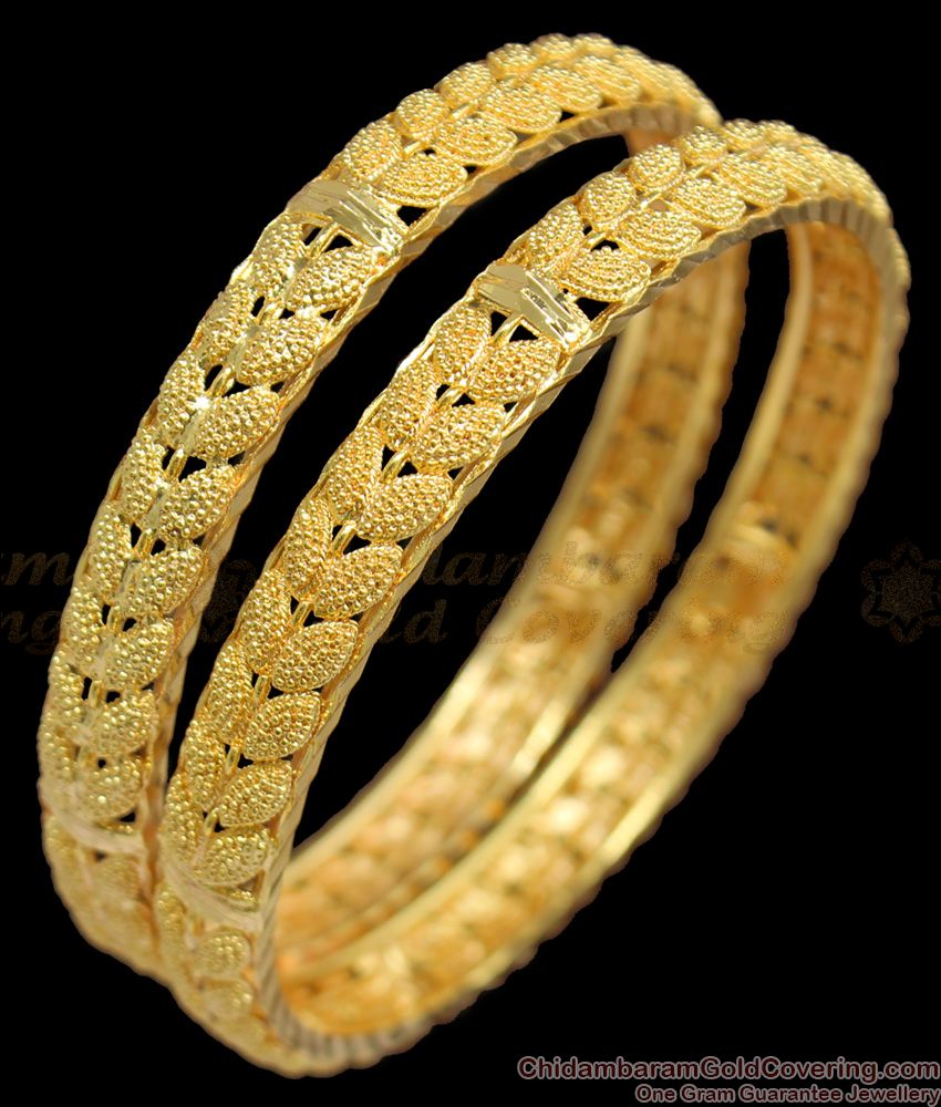 BR1190-2.8 Traditional Leaf Model Real Gold Valayal Collections
