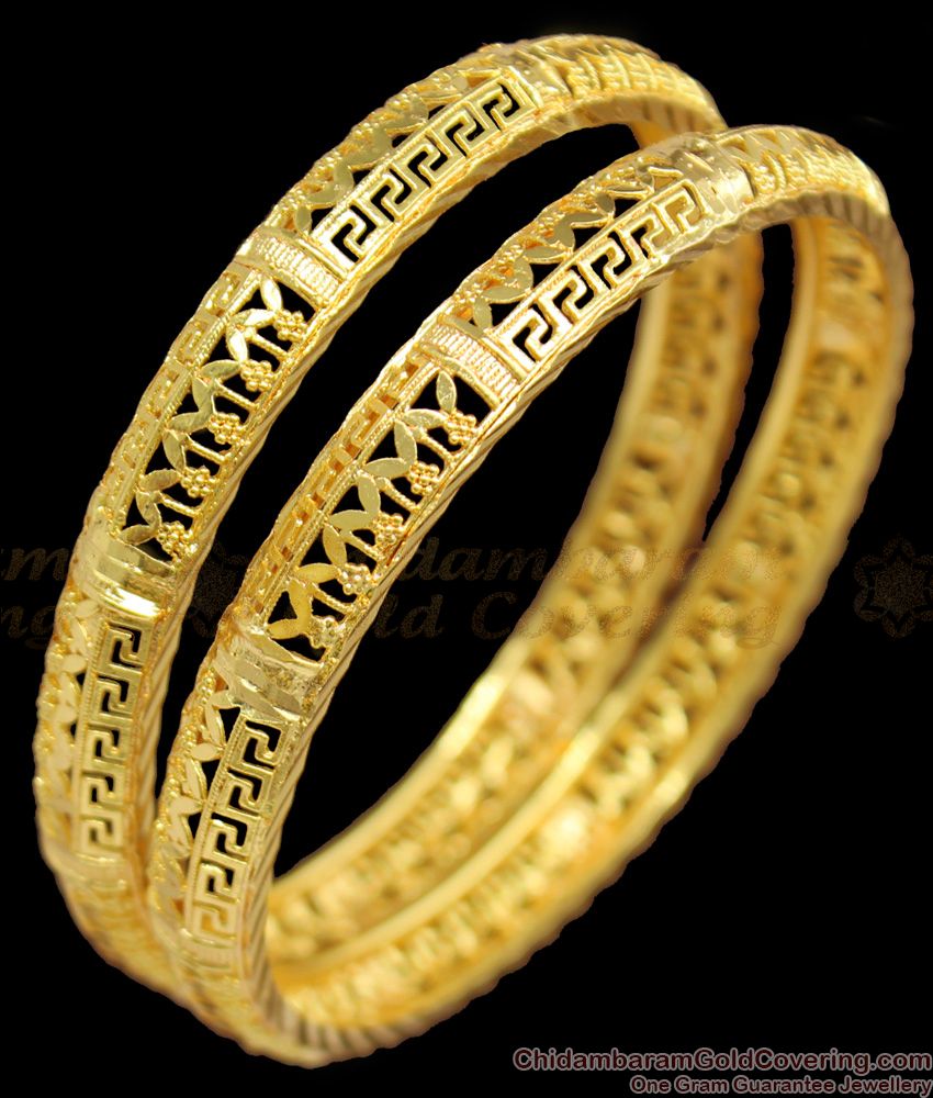 BR1194-2.8 Small Leaf Model Handcrafted Gold Aspiring Bangle Collections