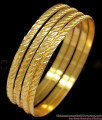 BR1200-2.4 Thin South Indian Model Gold Covering Bangles For Womens Rough Use