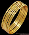 BR1203-2.8 Pure Gold Plain Design Traditional bangle Collections Womens Favorite 