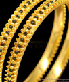 BR1207-2.4 New Fashion Black Beads Fancy Design Plain Gold Bangles For Ladies Online  