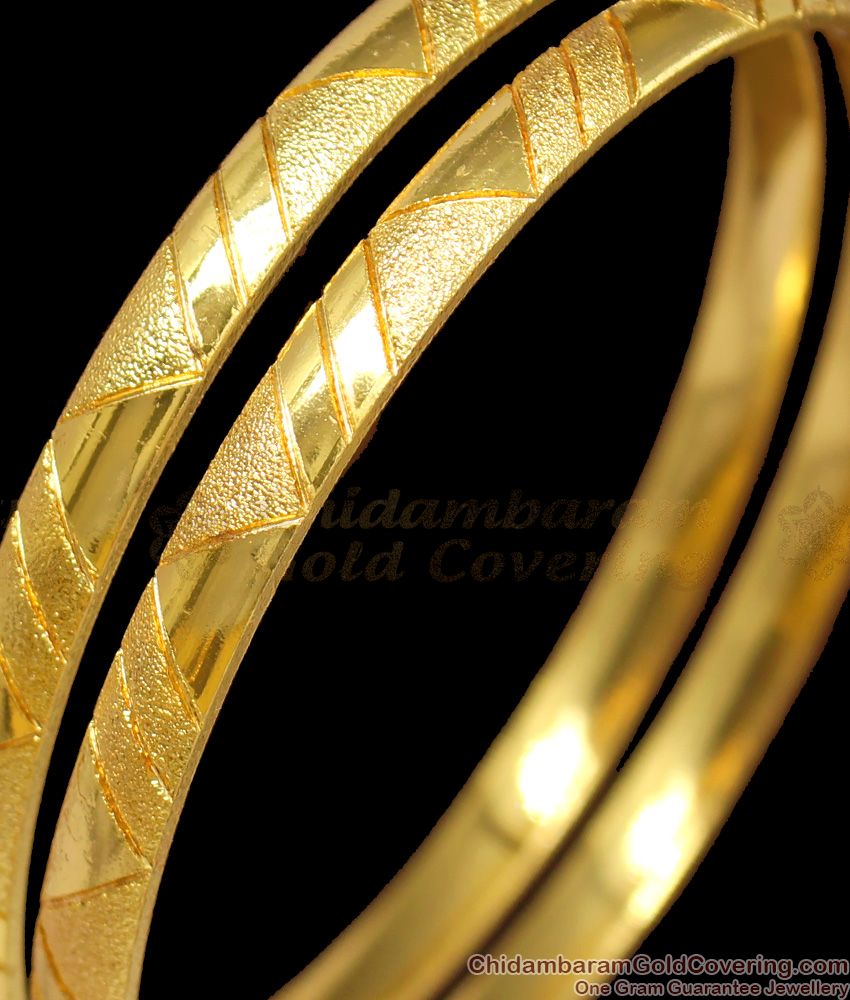 BR1218-2.8 Simple One Gram Gold Bangle Designs For Ladies Online Store