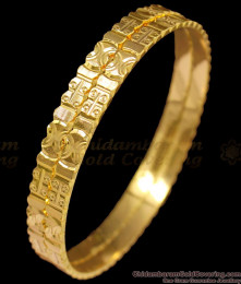 BR1219-2.10 Classic One Gram Gold Bangles Most Traditional Design Collection