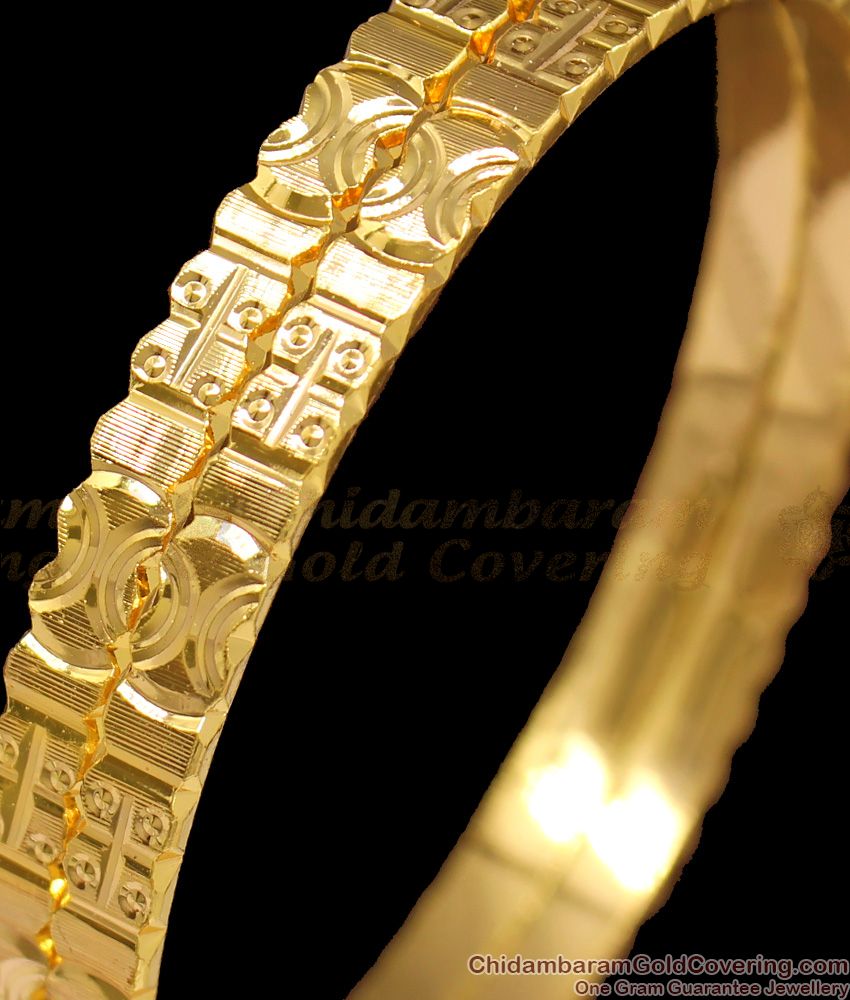 BR1219-2.10 Classic One Gram Gold Bangles Most Traditional Design Collection BR1219-2.10 Classic One Gram Gold Bangles Most Traditional Design Collection