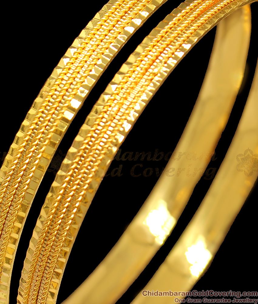 BR1223-2.8 Aspiring Look Fancy Model Gold Plated Bangles Jewelry For Ladies
