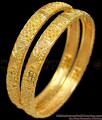 BR1226-2.4 Kerala Bridal Design Light Weight Gold Plated Bangles Set Collections