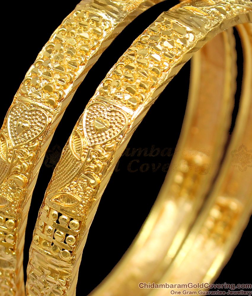 BR1226-2.4 Kerala Bridal Design Light Weight Gold Plated Bangles Set Collections BR1226-2.4 Kerala Bridal Design Light Weight Gold Plated Bangles Set Collections