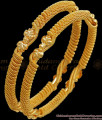 BR123-2.4 Size 24ct Gold Plated Flower Design Party Wear Full Spring Bangle BR123-2.4 Size 24ct Gold Plated Flower Design Party Wear Full Spring Bangle
