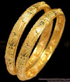 BR1230-2.10 Leaf Design One Gram Gold Plated Bangles For Ladies Party Wear