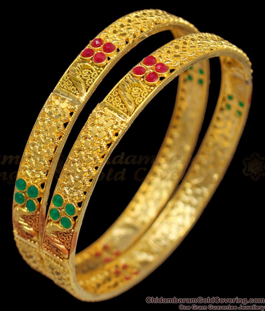 BR1231-2.6 Unique Forming Design Gold Bridal Collection Bangles For Ladies