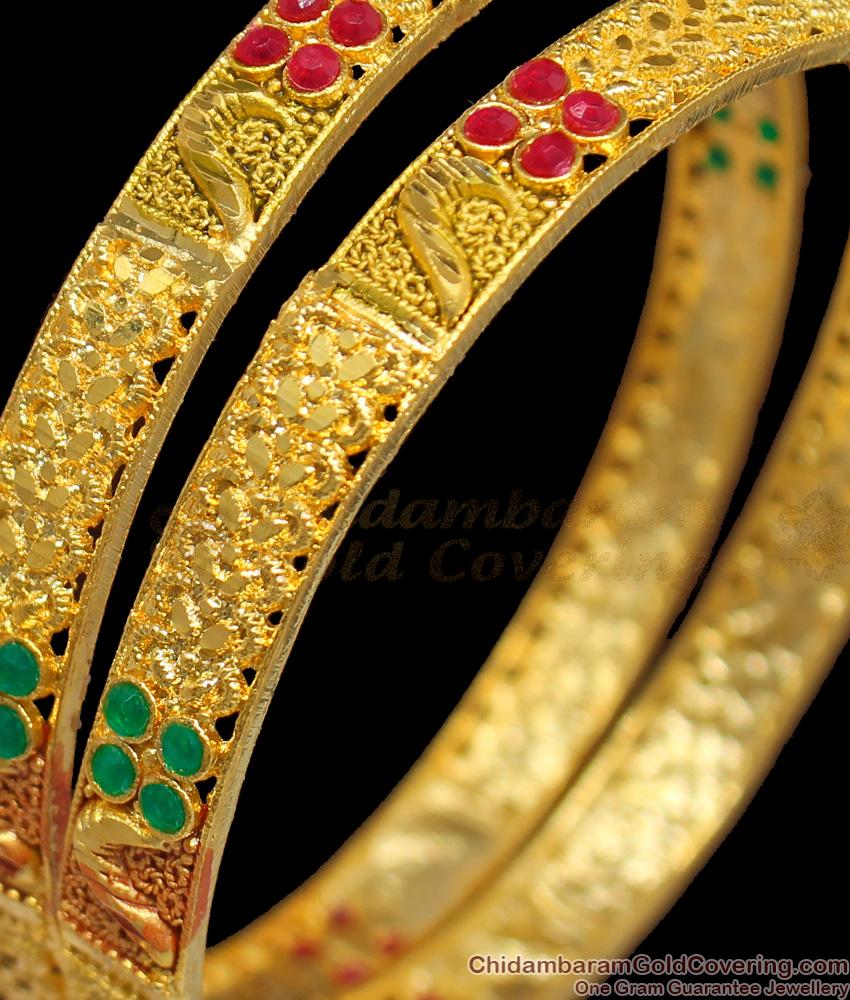 BR1231-2.6 Unique Forming Design Gold Bridal Collection Bangles For Ladies