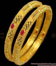 BR1235-2.8 Trendy Kundan Work Leaf Pattern Gold Forming Bangles For Ladies