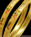 BR1236-2.4 Premium Forming Enamel Pattern Gold Plated Thin Bangle Collections