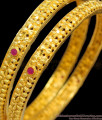 BR1238-2.6 Trendy Kemp Work Leaf Pattern Gold Forming Bangles For Ladies