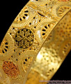 BR1247-2.6 Latest Screw Type Attractive Flower Model Gold Inspired Forming Enamel Bangle